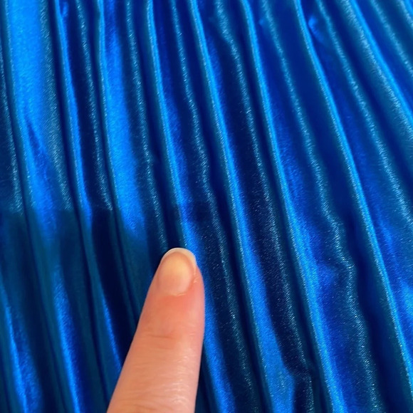 NWT L’idee Soirée Pleated Halter Neck Side Slit Gown Size AU14/US10 Blue - Picture 11 of 13